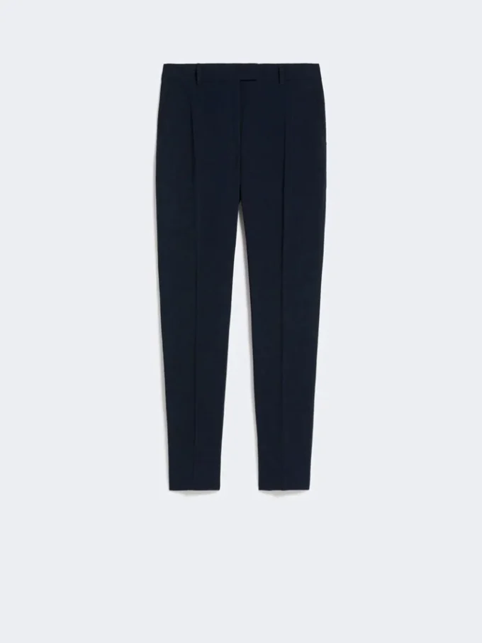 Straight-fit cady trousers, navy Straight-fit cady trousers, navy