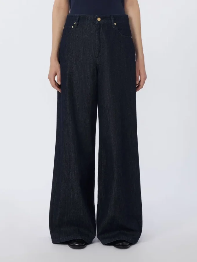 Straight-fit cotton denim jeans, ultramarine Straight-fit cotton denim jeans, ultramarine