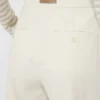 Straight-fit cotton twill trousers, ivory Straight-fit cotton twill trousers, ivory