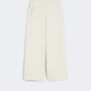 Straight-fit scuba jersey trousers, beige Straight-fit scuba jersey trousers, beige