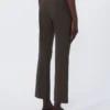 Stretch cotton and viscose trousers, dark green Stretch cotton and viscose trousers, dark green