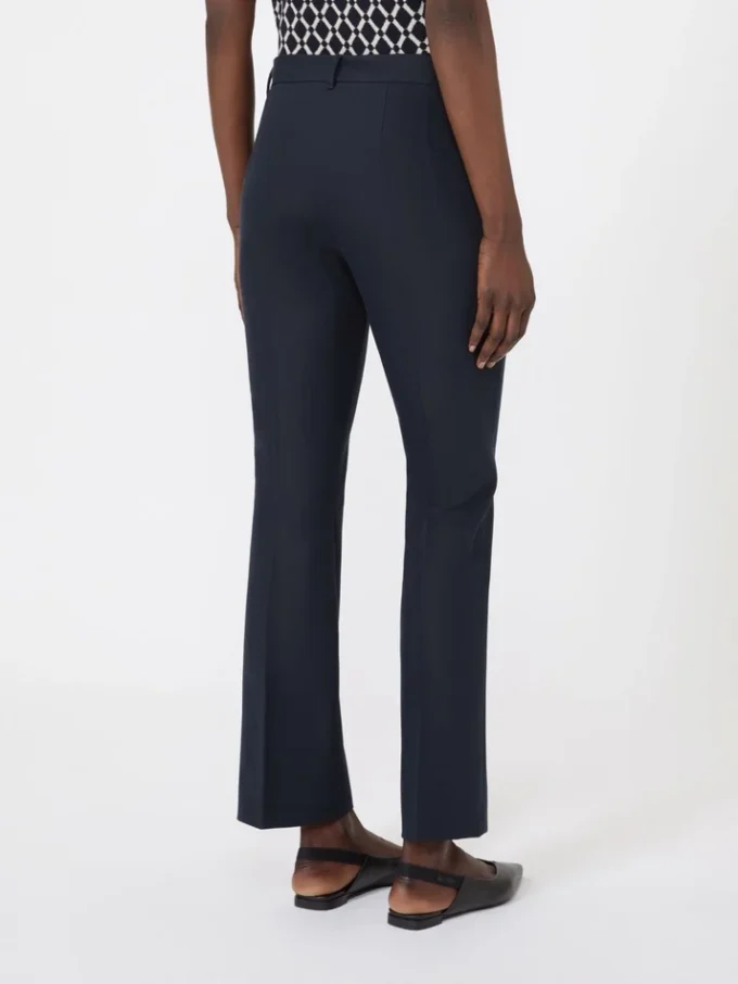 Stretch cotton and viscose trousers, ultramarine Stretch cotton and viscose trousers, ultramarine