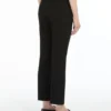 Stretch cotton-blend trousers, black