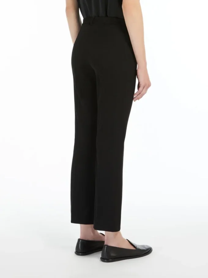 Stretch cotton-blend trousers, black