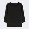 Stretch cotton t-shirt, black