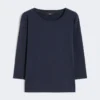 Stretch cotton t-shirt, navy