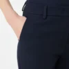 Stretch cotton trousers, navy