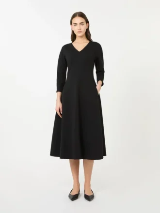 Stretch jersey dress, black