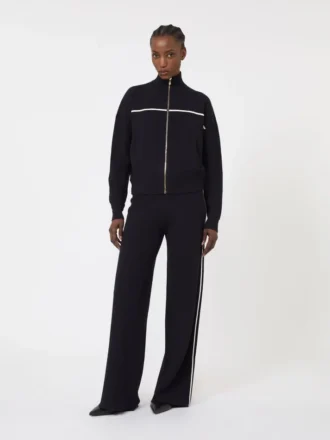 Stretch viscose trousers, navy