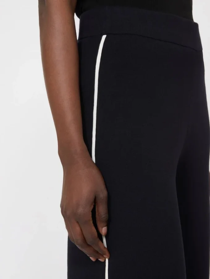 Stretch viscose trousers, navy