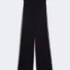 Stretch viscose trousers, navy