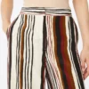 Striped crepe de chine trousers, brick red Striped crepe de chine trousers, brick red