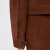 Suede boxy jacket, chocolate