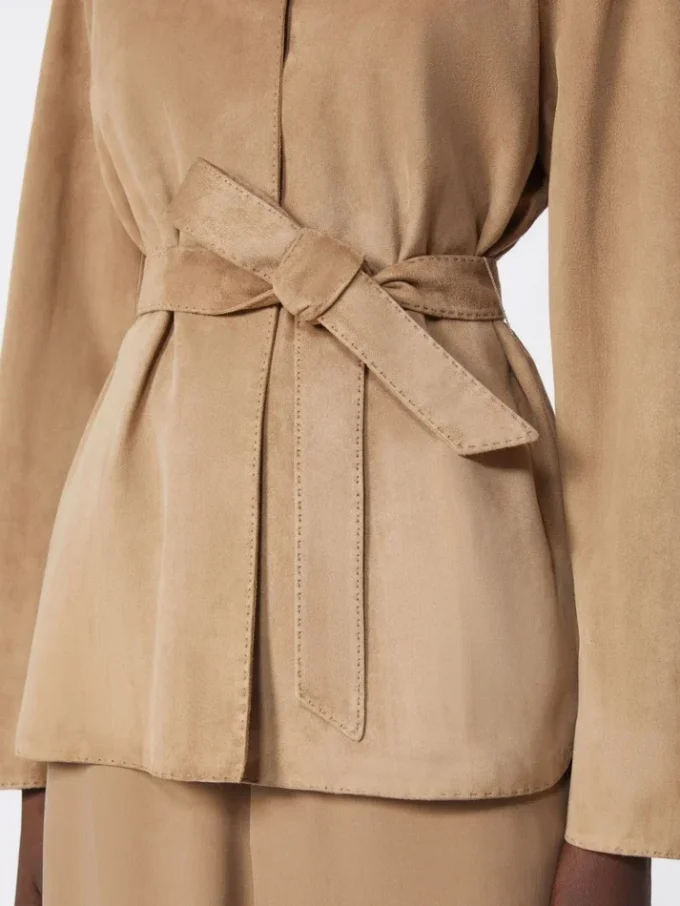 Suede jacket, hazelnut brown