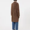 Suede overcoat, brown