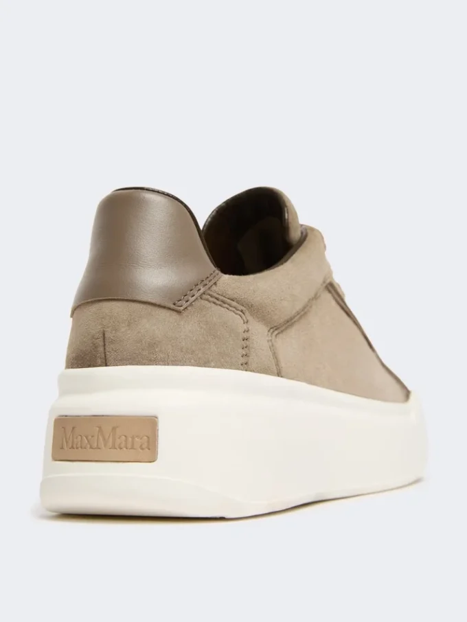 Suede sneakers, mud