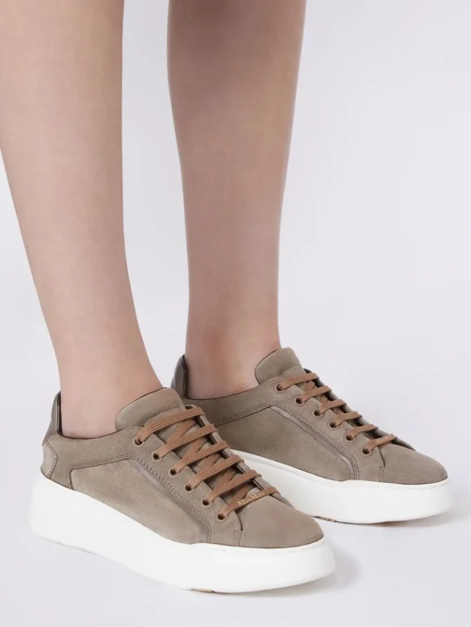 Suede sneakers, mud