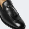 Tasselled leather loafers, black Tasselled leather loafers, black