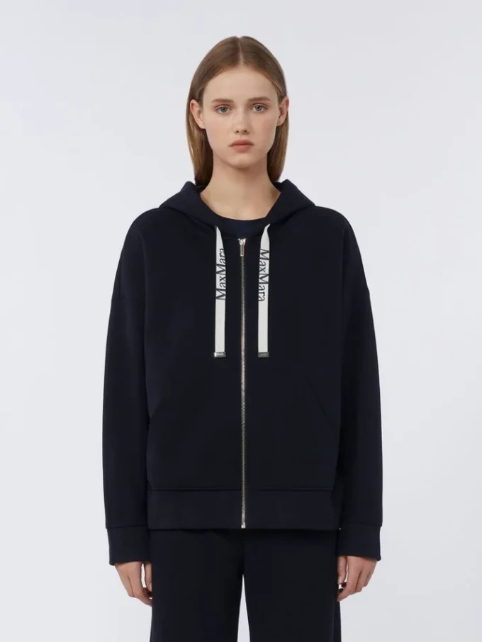 Technical jersey zip-up sweatshirt, ultramarine Technical jersey zip-up sweatshirt, ultramarine