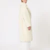 Teddy bear icon coat in alpaca and wool, white