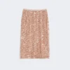 Tulle and sequin skirt, nudo