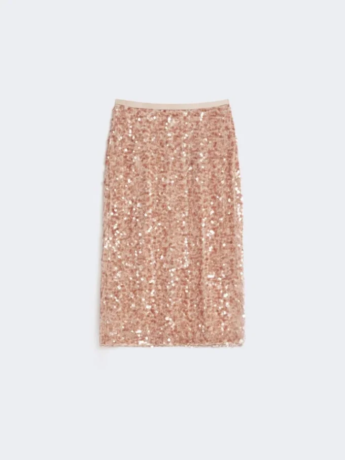 Tulle and sequin skirt, nudo