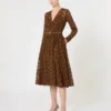 Tulle midi dress, chocolate Tulle midi dress, chocolate
