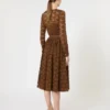 Tulle midi dress, chocolate Tulle midi dress, chocolate
