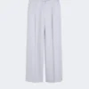 Viscose-blend gabardine yoke-detail trousers, medium grey Viscose-blend gabardine yoke-detail trousers, medium grey