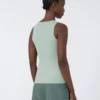 Viscose-blend yarn top, sage green