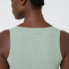 Viscose-blend yarn top, sage green
