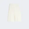 Viscose crepe jersey bermuda shorts, white Viscose crepe jersey bermuda shorts, white