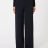 Viscose crepe knit trousers, ultramarine