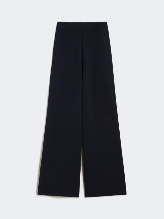 Viscose crepe knit trousers, ultramarine