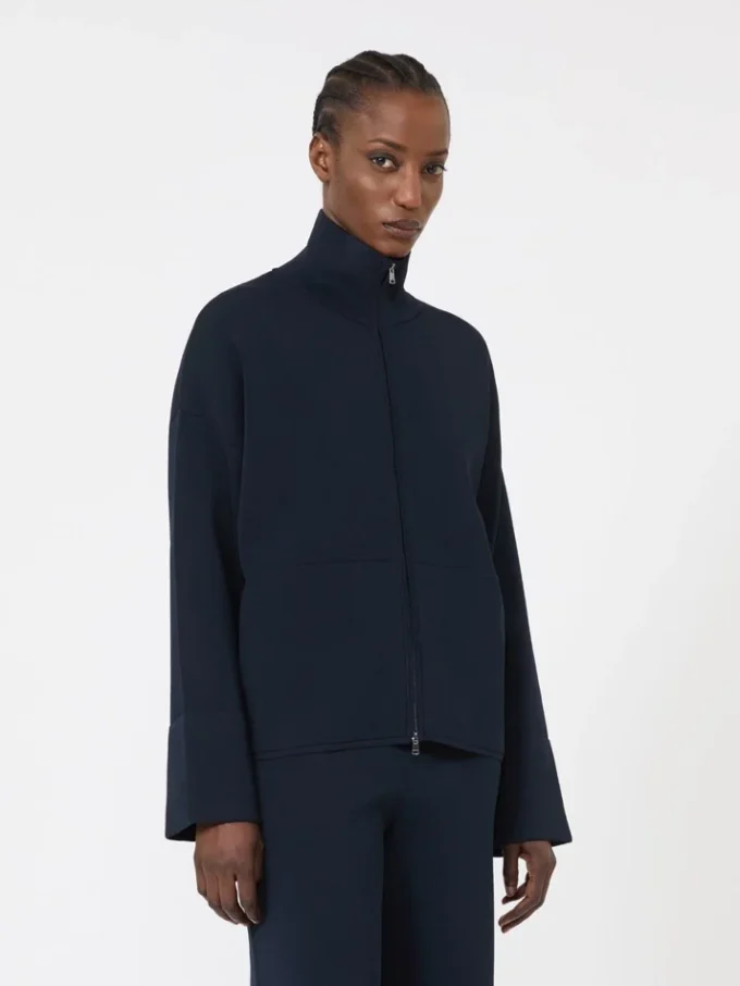 Viscose crepe yarn cardigan, ultramarine Viscose crepe yarn cardigan, ultramarine