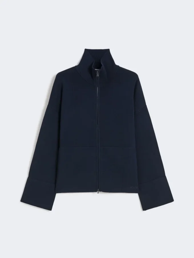 Viscose crepe yarn cardigan, ultramarine Viscose crepe yarn cardigan, ultramarine