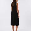 Viscose crepe yarn dress, black Viscose crepe yarn dress, black
