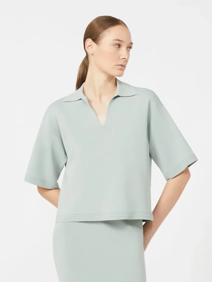 Viscose crepe yarn jumper, sage green Viscose crepe yarn jumper, sage green