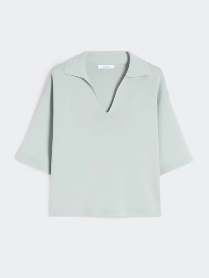 Viscose crepe yarn jumper, sage green Viscose crepe yarn jumper, sage green