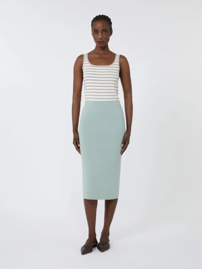 Viscose crepe yarn sleeveless jumper, pink Viscose crepe yarn sleeveless jumper, pink