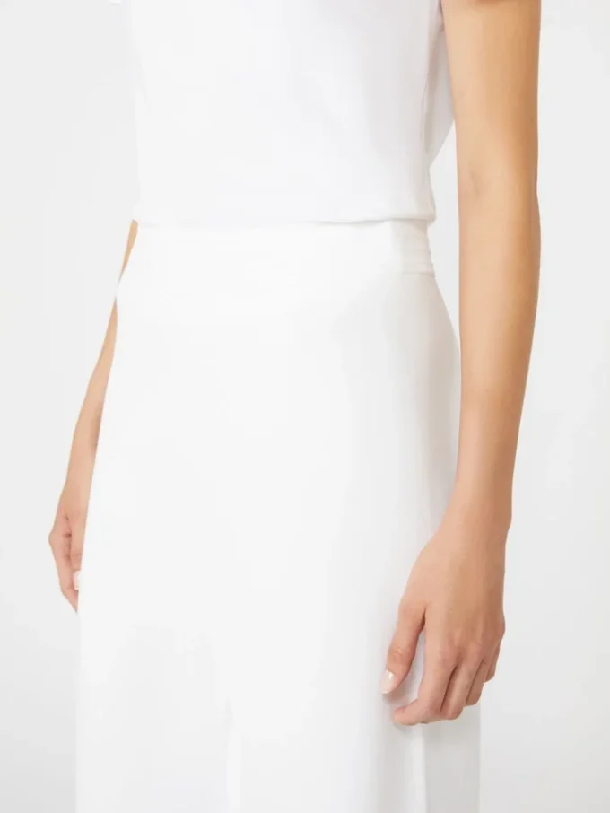 Viscose crepe yarn trousers, optical white Viscose crepe yarn trousers, optical white