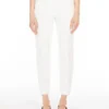Viscose jersey trousers, white