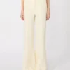Viscose trousers, light yellow