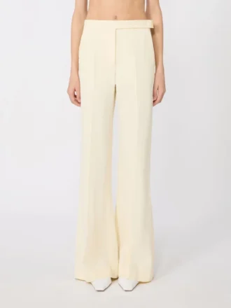 Viscose trousers, light yellow