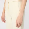 Viscose trousers, light yellow