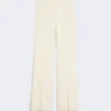 Viscose trousers, light yellow