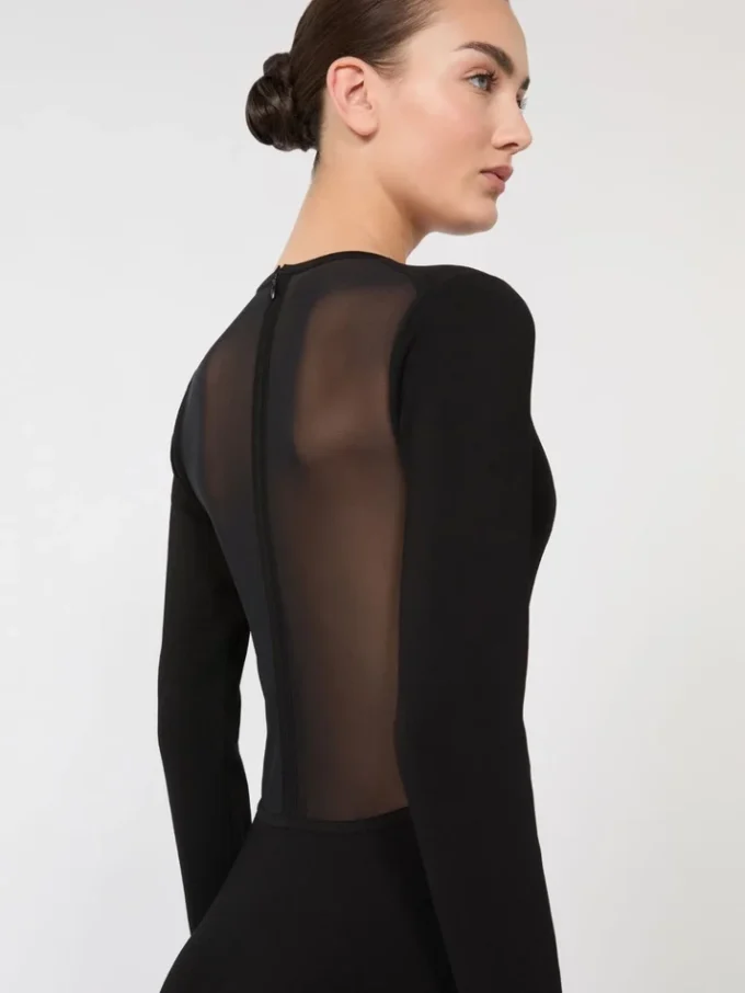 Viscose yarn dress, black Viscose yarn dress, black