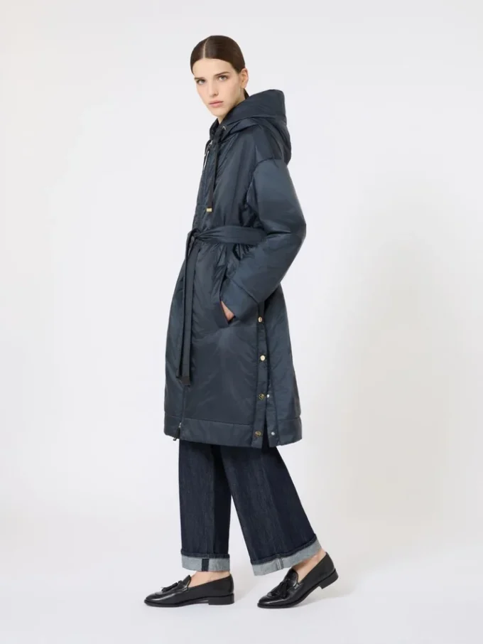 Water-repellent canvas padded parka, midnightblue Water-repellent canvas padded parka, midnightblue