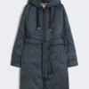 Water-repellent canvas padded parka, midnightblue Water-repellent canvas padded parka, midnightblue