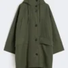 Water-repellent canvas parka, kaki Water-repellent canvas parka, kaki
